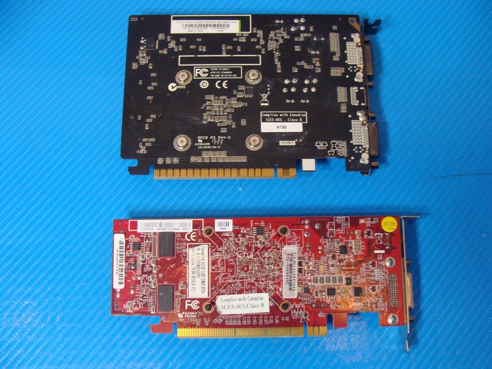 Mixed Lot 8x PCIe video graphics cards radeon hd/gt630/quadro k600 untested - Tested Computer Laptop Parts