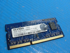 MacBook Pro A1278 SODIMM Elpida 2GB Memory PC3-12800S-11-10-B2 EBJ20UF8BDU0-GN-F - Tested Computer Laptop Parts