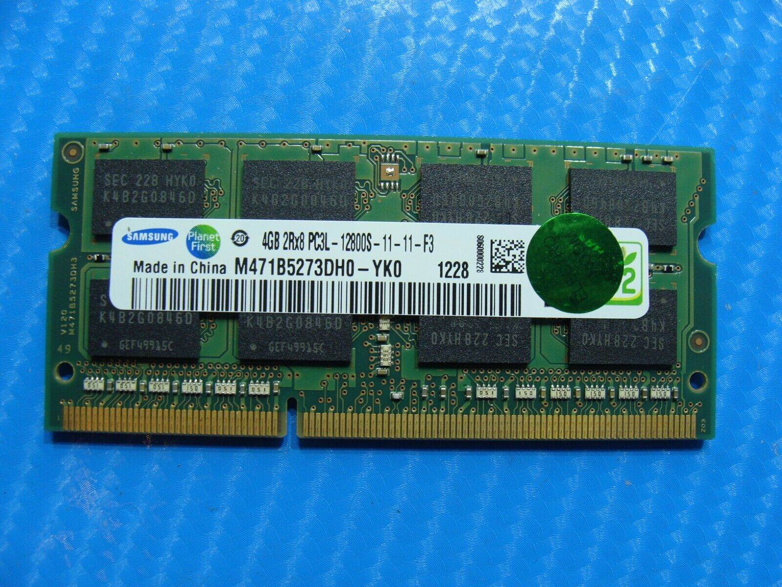 Sony SVE151190X Samsung 4GB PC3L-12800S SO-DIMM Memory RAM M471B5273DH0-YK0 - Tested Computer Laptop Parts