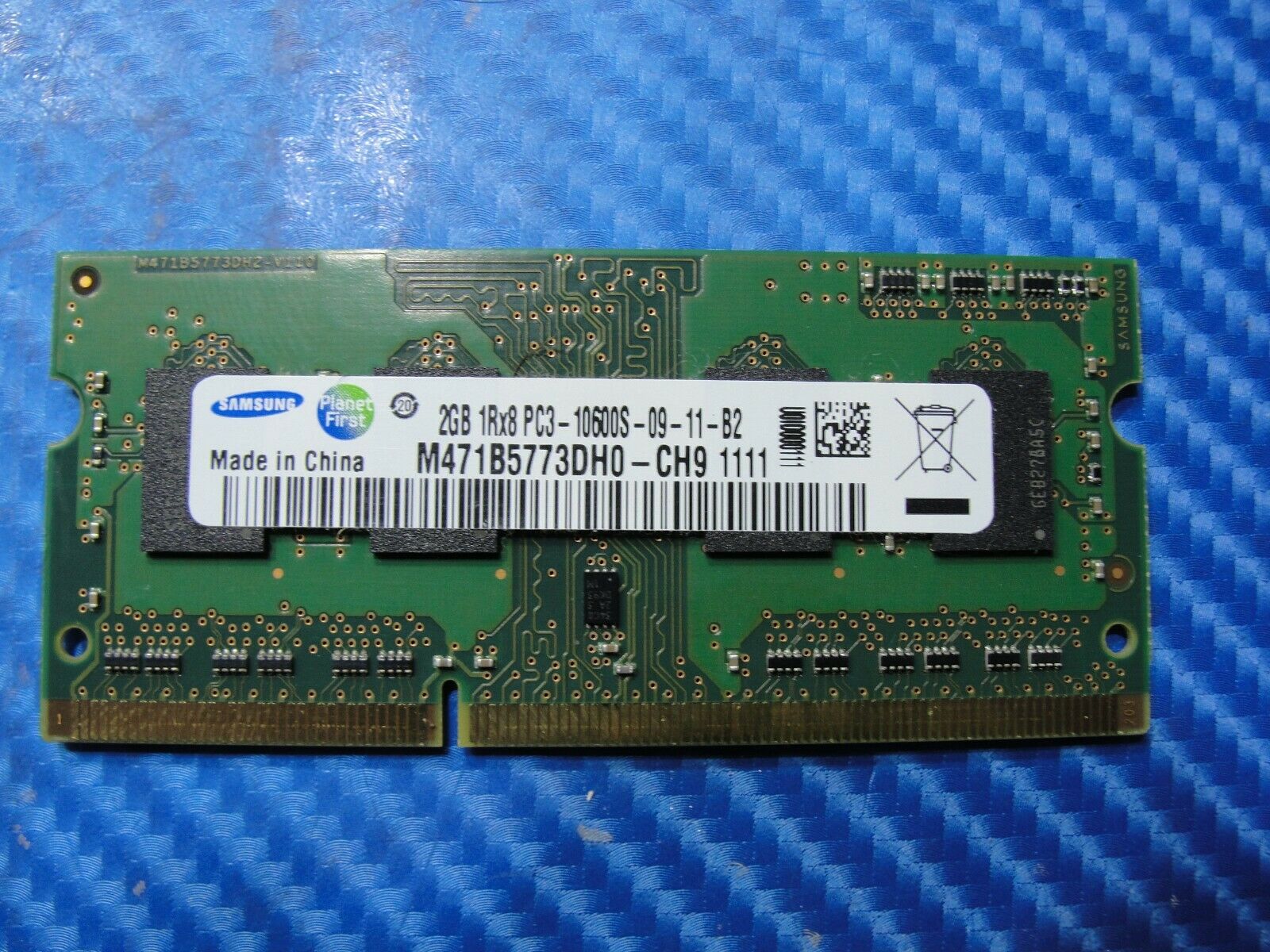 Apple A1278 Samsung 2GB 1Rx8 PC3-10600S SO-DIMM Memory RAM M471B5773DH0-CH9 Samsung