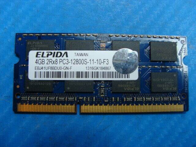 MacBook A1286 Elpida 4GB SO-DIMM RAM Memory SO-DIMM PC3-12800S EBJ41UF8BDU0-GN-F - Tested Computer Laptop Parts