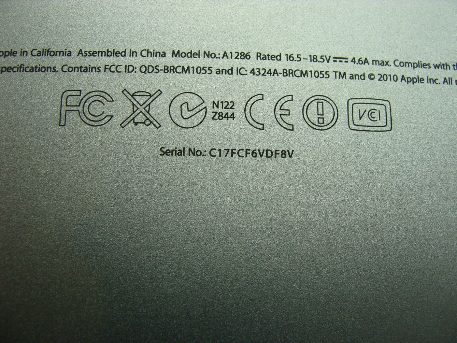 MacBook Pro A1286 15