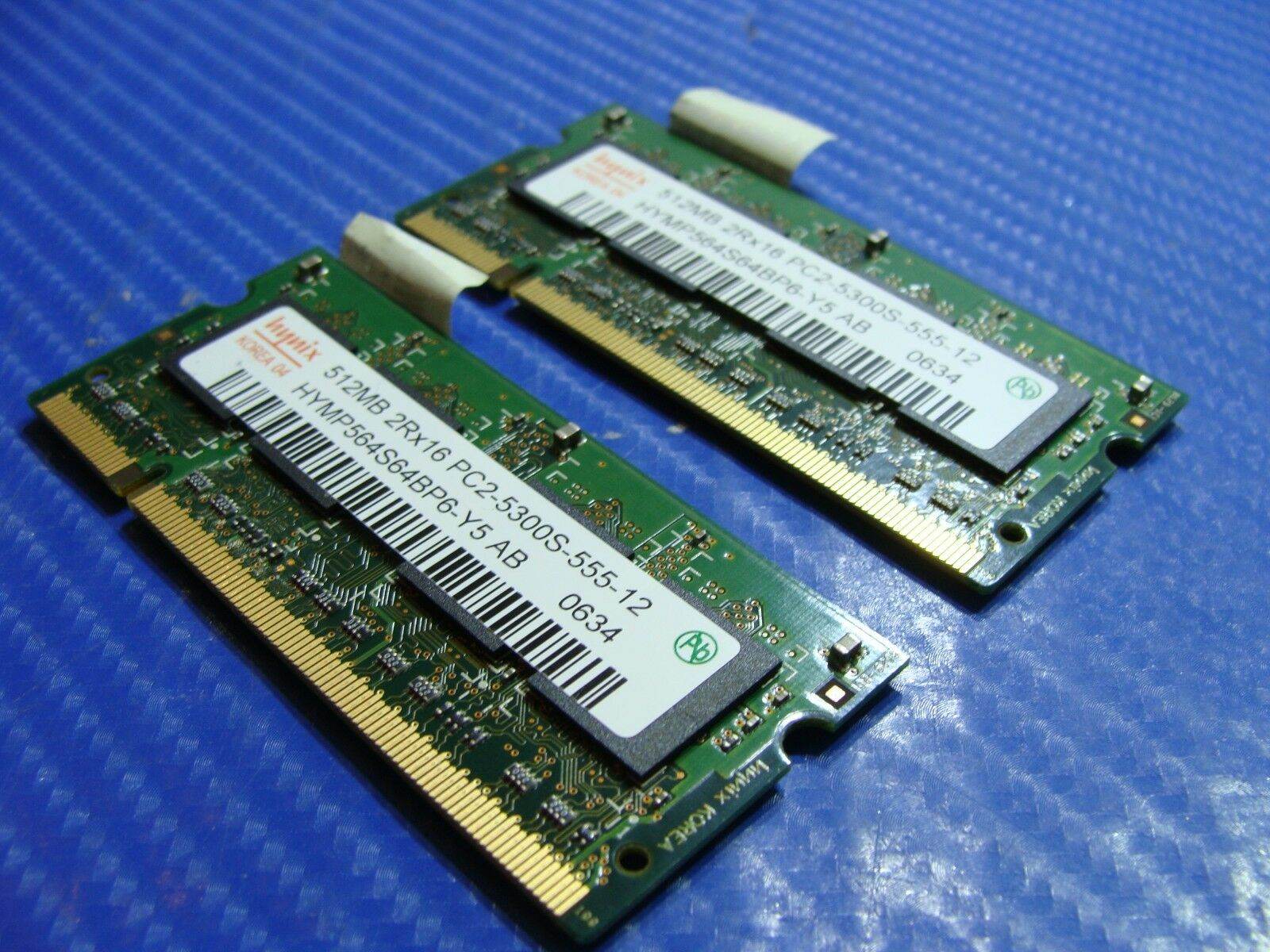 Hynix 1Gb (2x512Mb) 2Rx16 PC2-5300S Genuine Memory RAM HYMP564S64BP6-Y5 ER* - Tested Computer Laptop Parts