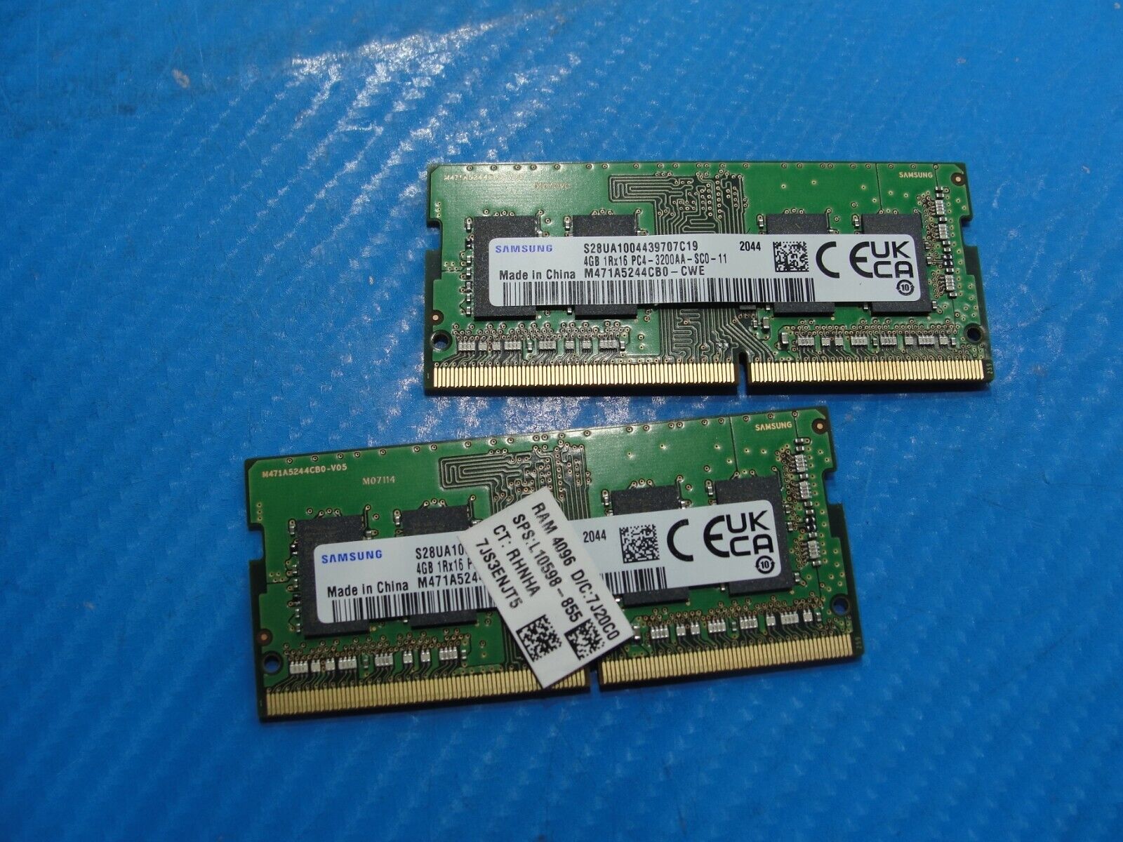HP 15-dw3025od Samsung 8Gb 2x4Gb Memory Ram So-Dimm PC4-3200AA M471A5244CB0-CWE