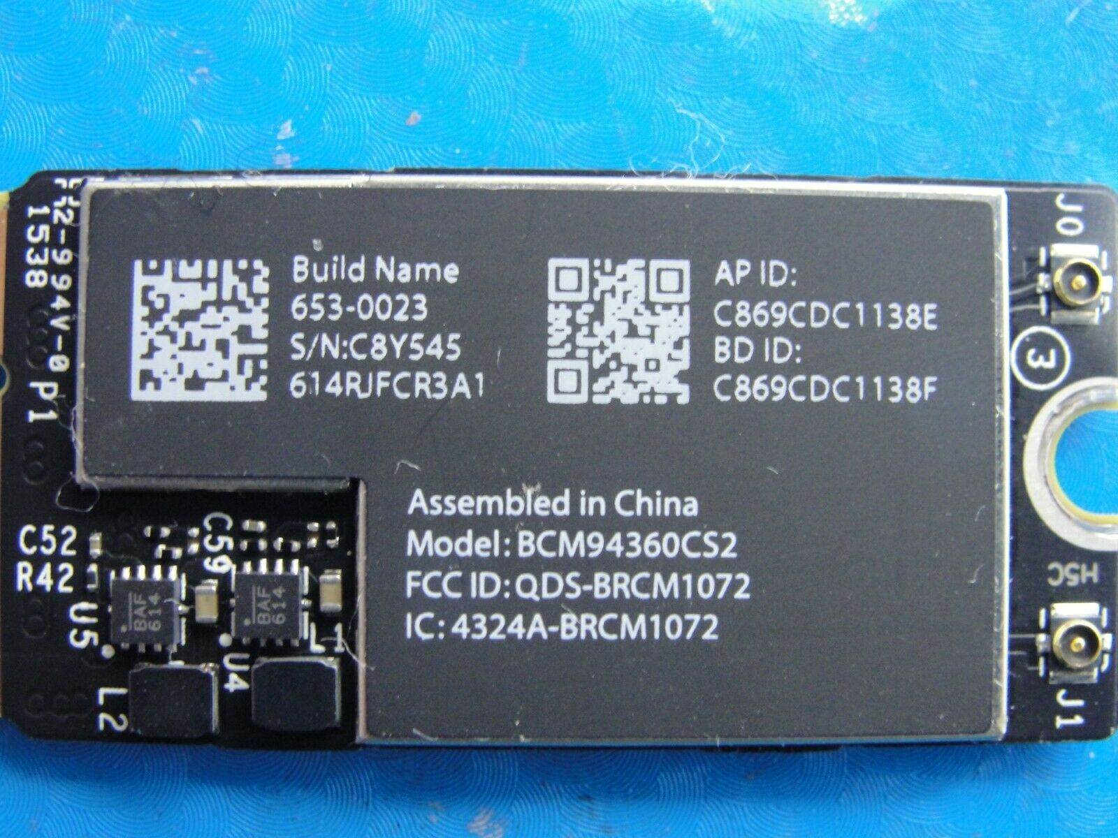 MacBook Air Early 2015 A1466 MJVE2LL/A WIFI Bluetooth Card 661-7481 BCM94360CS2 - Tested Computer Laptop Parts