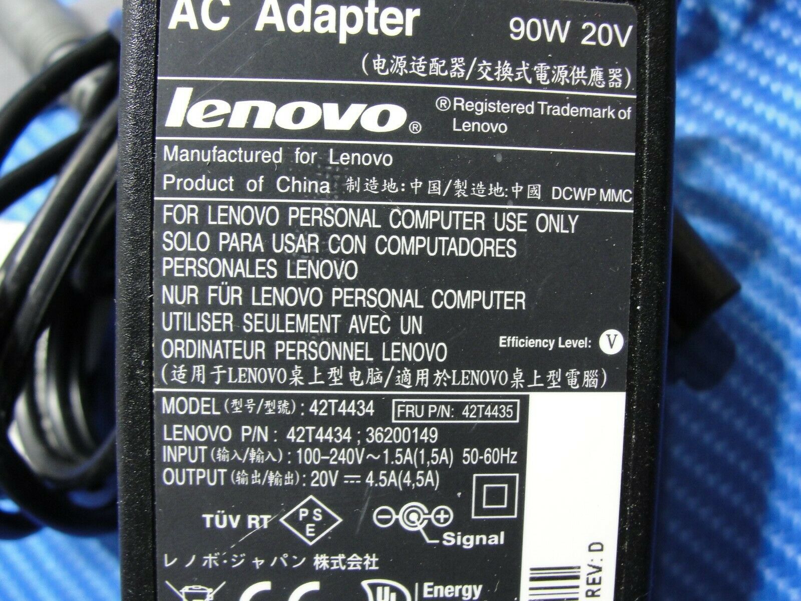 Genuine LENOVO Power Adapter Charger 42T4434 36200149 20V 4.5A 90W - Laptop Parts - Buy Authentic Computer Parts - Top Seller Ebay