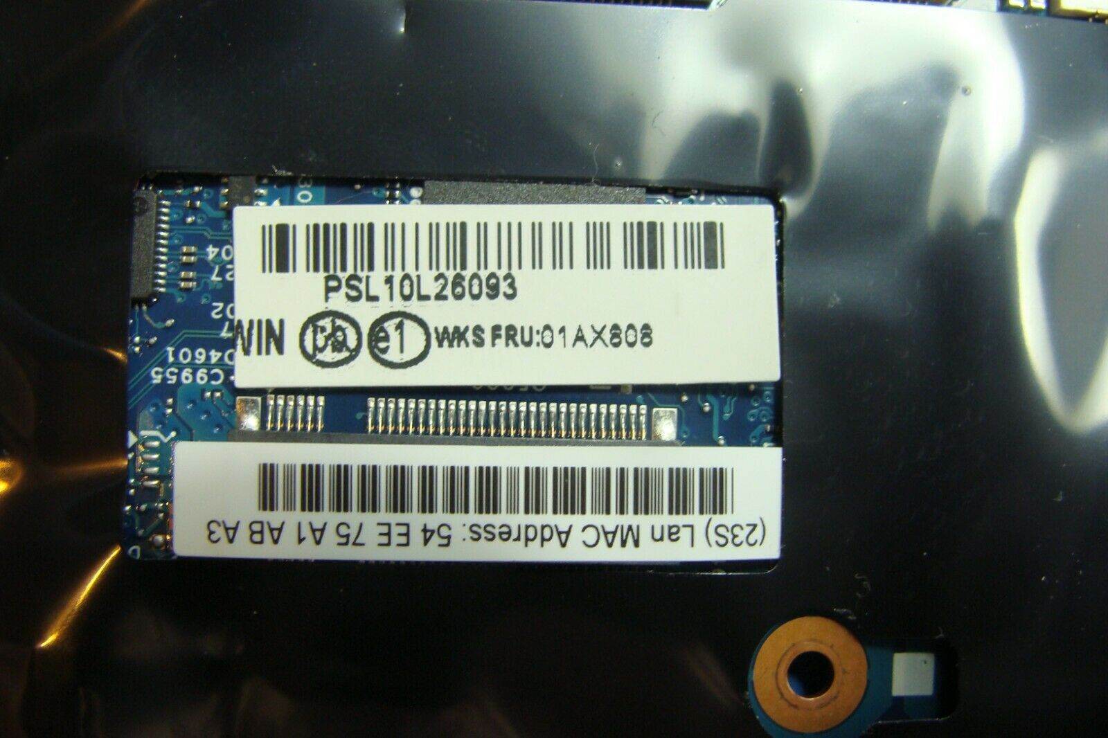 Lenovo ThinkPad X1 Carbon 4th Gen Intel i7-6600u 2.6Ghz 8Gb Motherboard 01AX808 - Tested Computer Laptop Parts