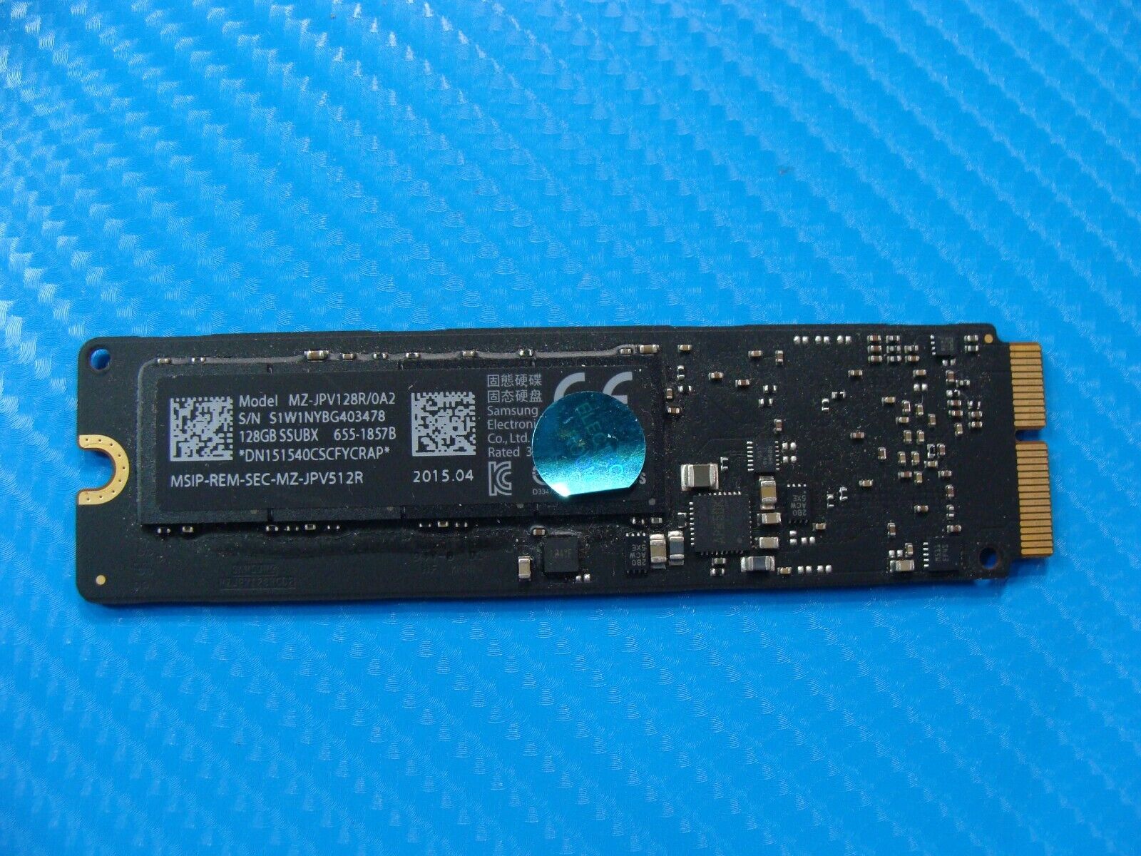 MacBook A1466 Samsung 128GB SSD Solid State Drive MZ-JPV128R/0A2 655-1857B
