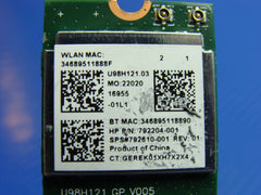 HP Pavilion 15-AB Series Genuine WiFi Wireless Card RTL8723BE 792204-001 ER* - Tested Computer Laptop Parts