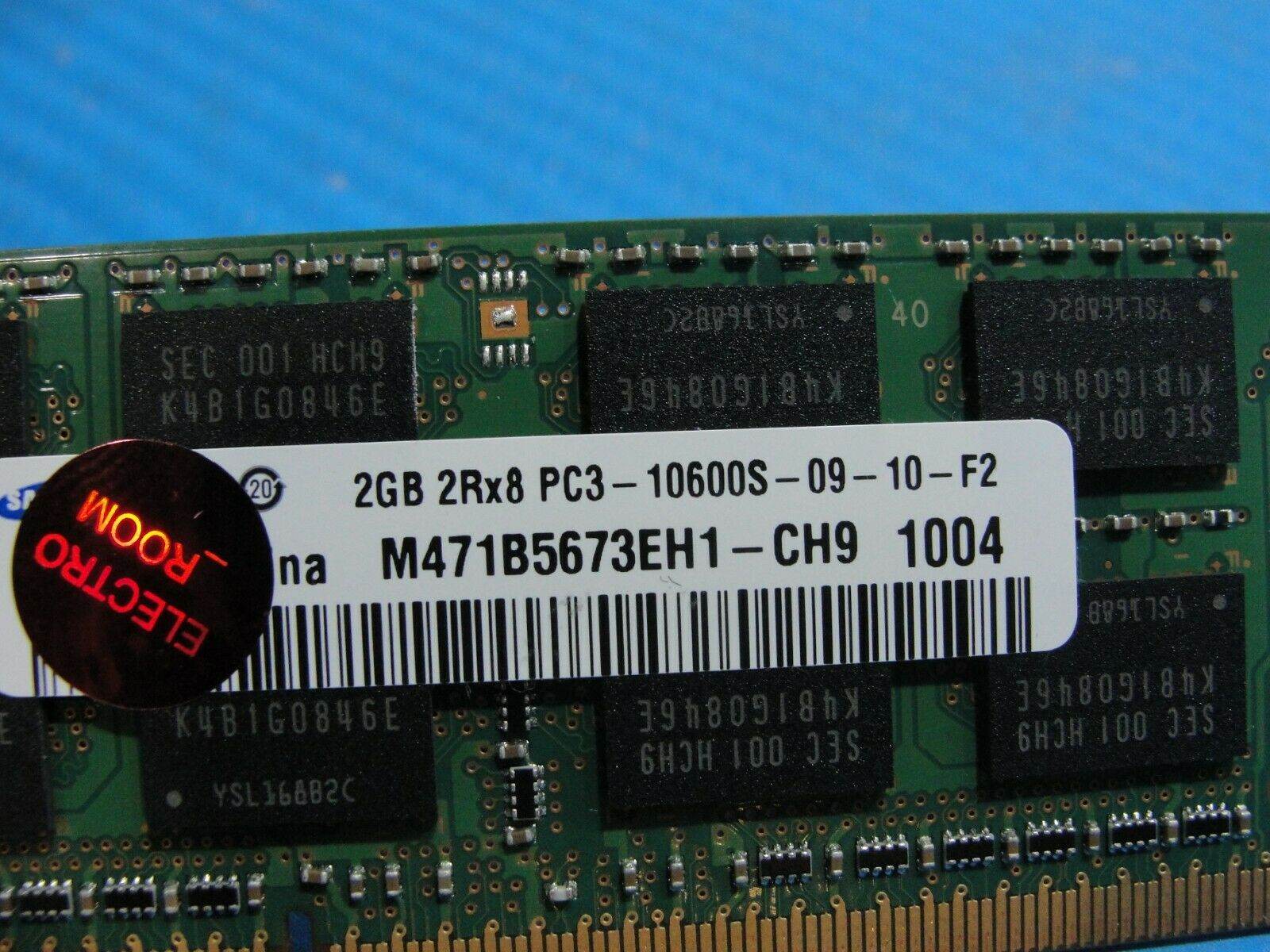 Lenovo T510 Laptop Samsung 2GB Memory PC3-10600S-09-10-F2 M471B5673EH1-CH9 - Tested Computer Laptop Parts