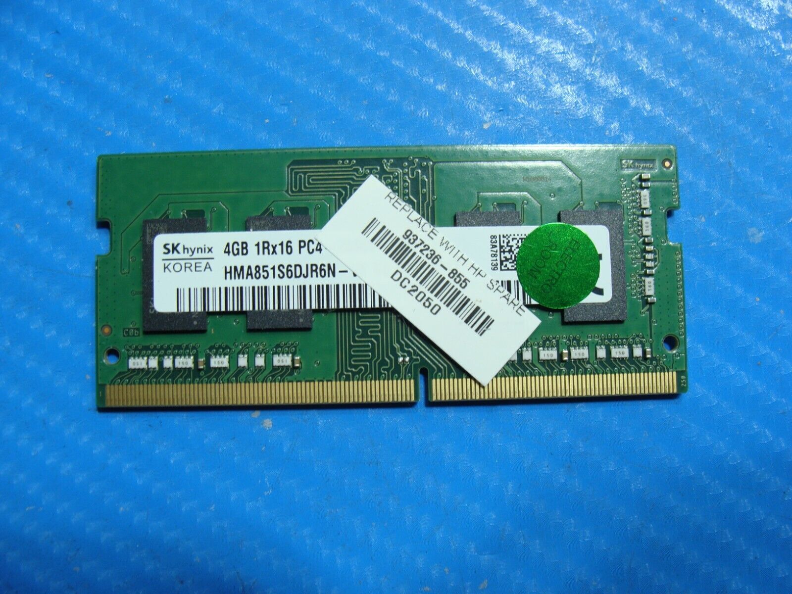 HP 15-dy1043dx SK Hynix 4Gb pc4-3200aa SODIMM Memory Ram HMA851S6DJR6N-XN