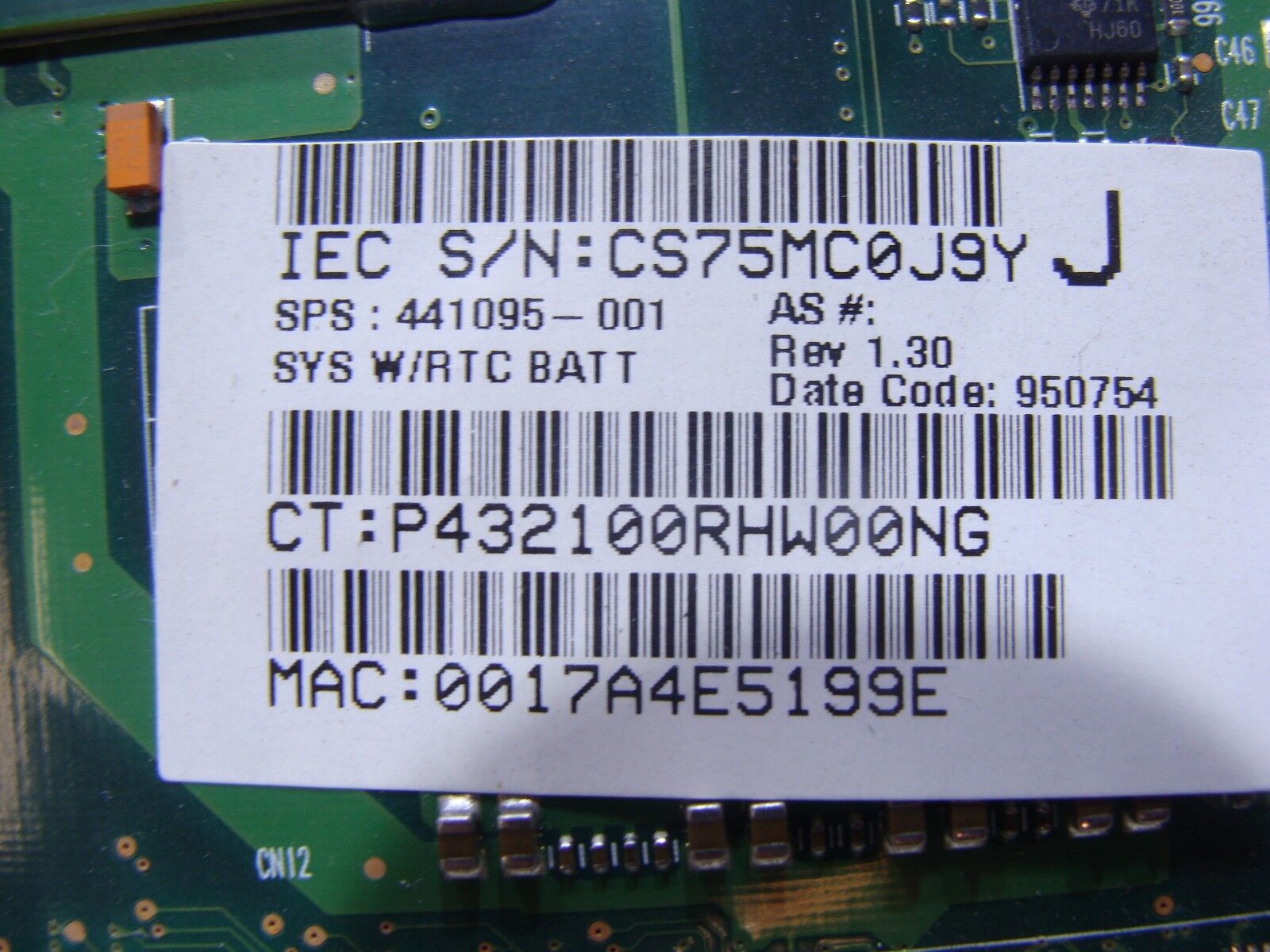 HP Compaq NX7300 15.4