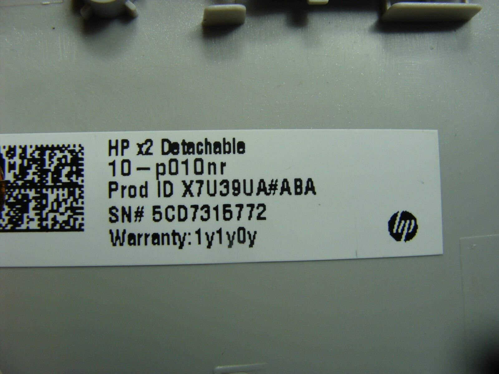 HP x2 Detachable 10-p010nr 10.1