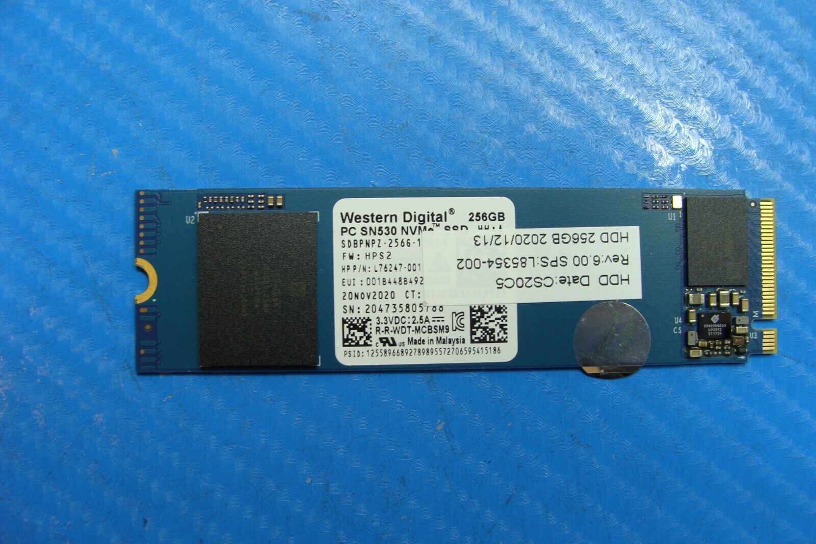 HP EliteBook 840 G7 Western Digital NVMe 256gb SSD Drive l85354-002 sdbpnpz-256g