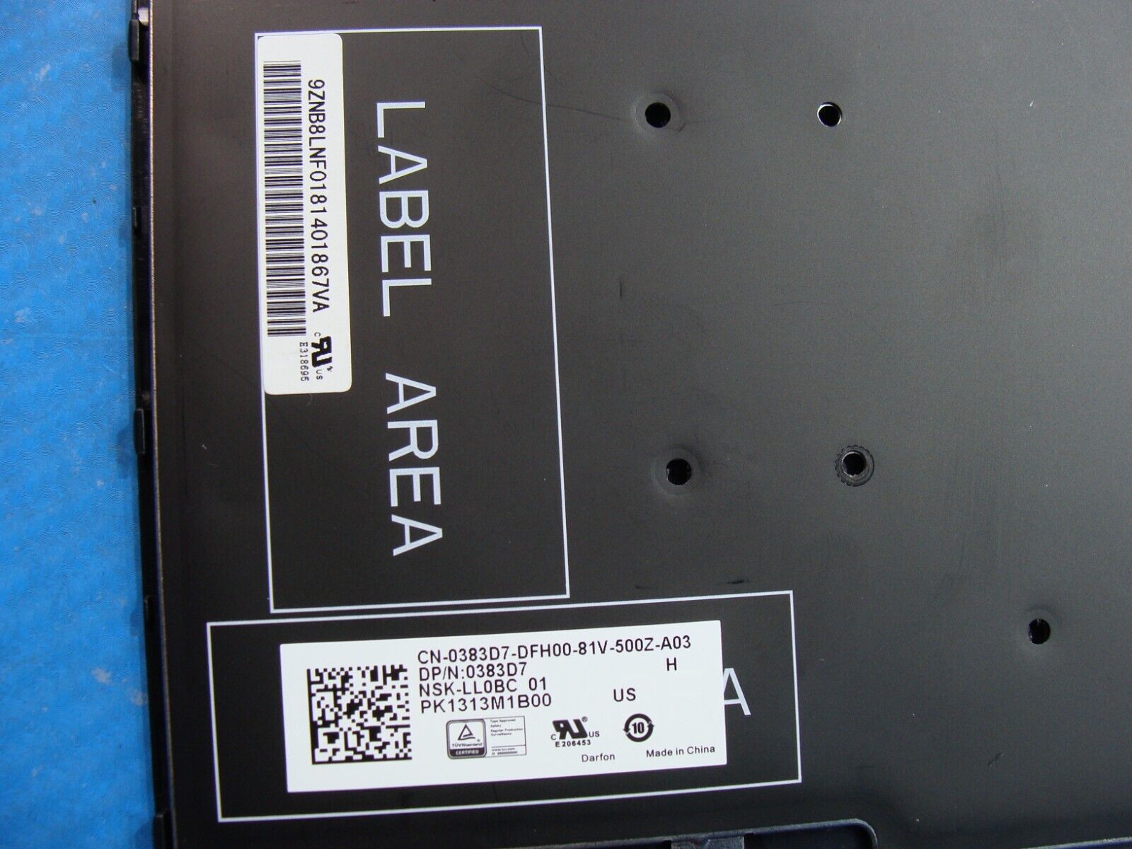 Dell Latitude 5580 15.6 Genuine US Backlit Keyboard 383D7 PK1313M1B00