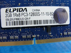 MacBook Pro A1278 Elpida 2GB PC3-12800S Memory RAM SODIMM EBJ20UF8BDU0-GN-F - Tested Computer Laptop Parts