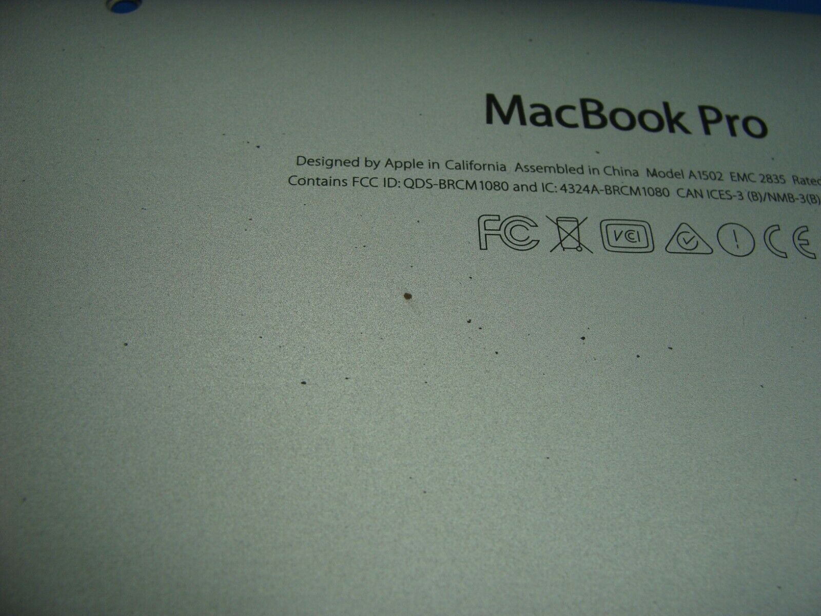 MacBook Pro A1502 13 2015 MF839LL/A MF840LL/A MF841LL/A Bottom Case 923-00503 #1 