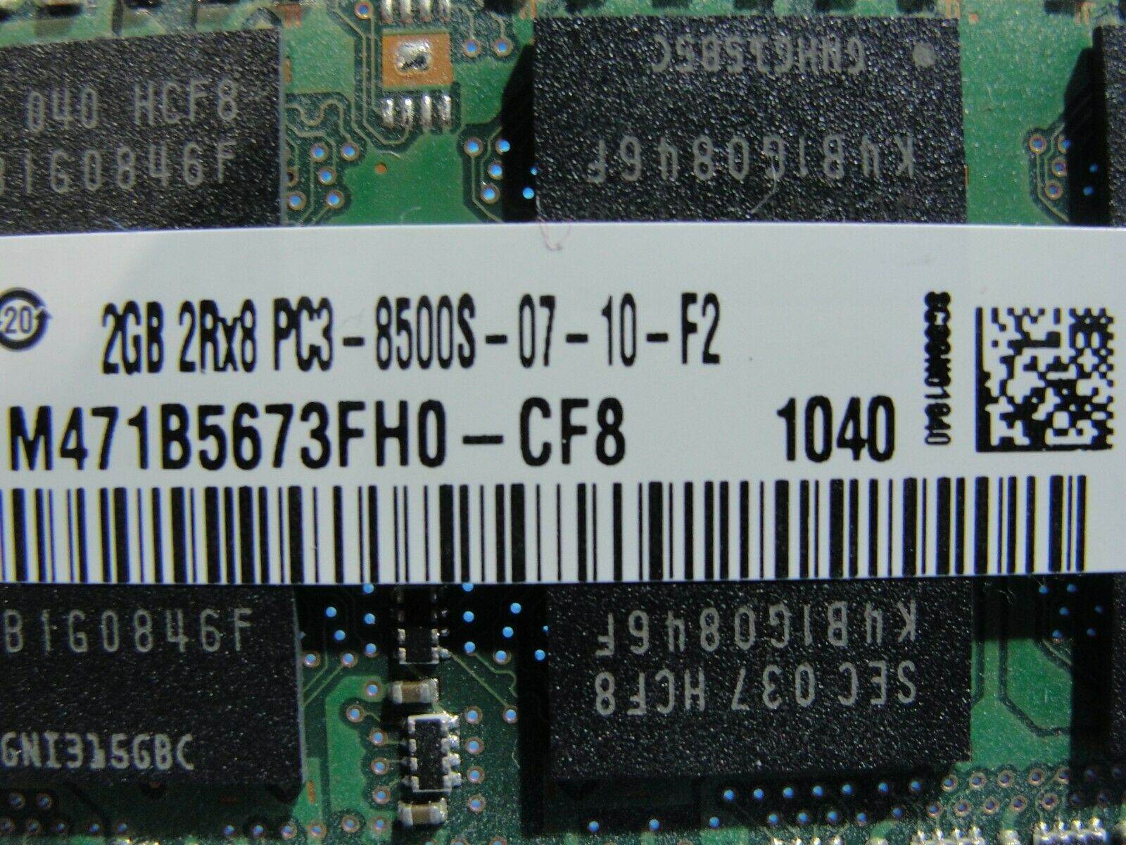 MacBook Pro A1278 Samsung 2GB SO-DIMM Memory RAM PC3-8500S M471B5673FH0-CF8 - Tested Computer Laptop Parts