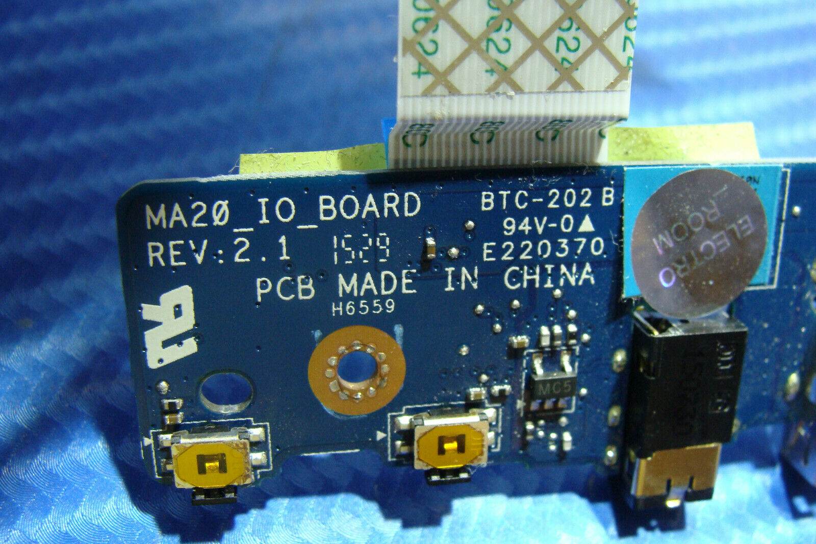 Toshiba Satellite Radius L15W-Series 11.6 USB Audio Board w/Cable N01KB10B01 ER* - Tested Computer Laptop Parts