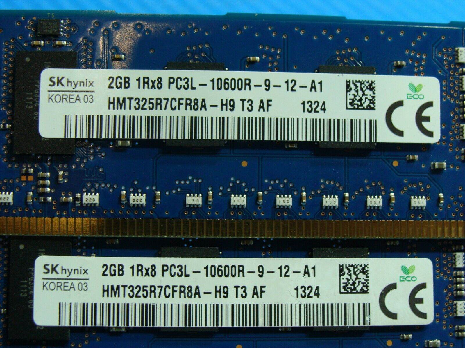 Dell Precision T5600 SO-DIMM RAM Memory 4x2GB PC3L-10600R HMT325R7CFR8A-H9 #1 - Tested Computer Laptop Parts
