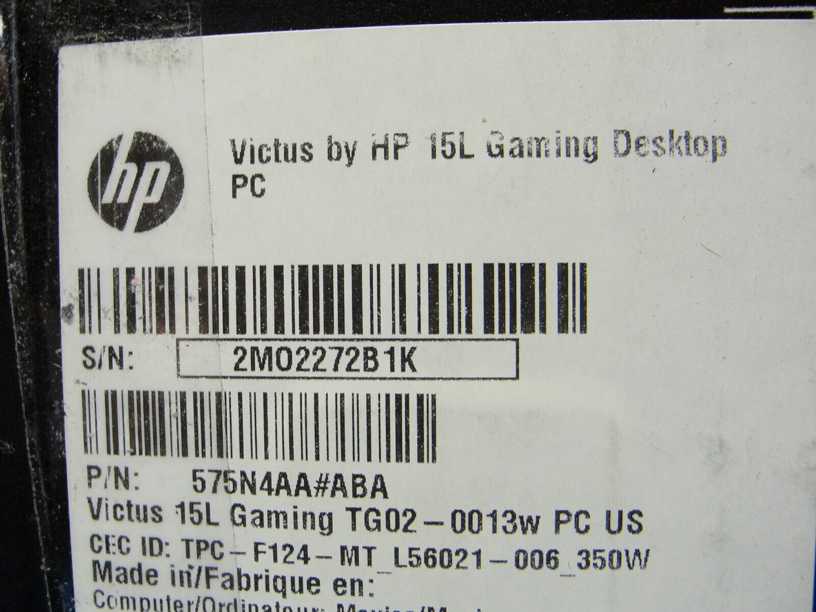 Victus by HP 15L TG02 AMD Ryzen 5 5600G 8GB 512GB RX 6400 W11H in warranty till August 2023