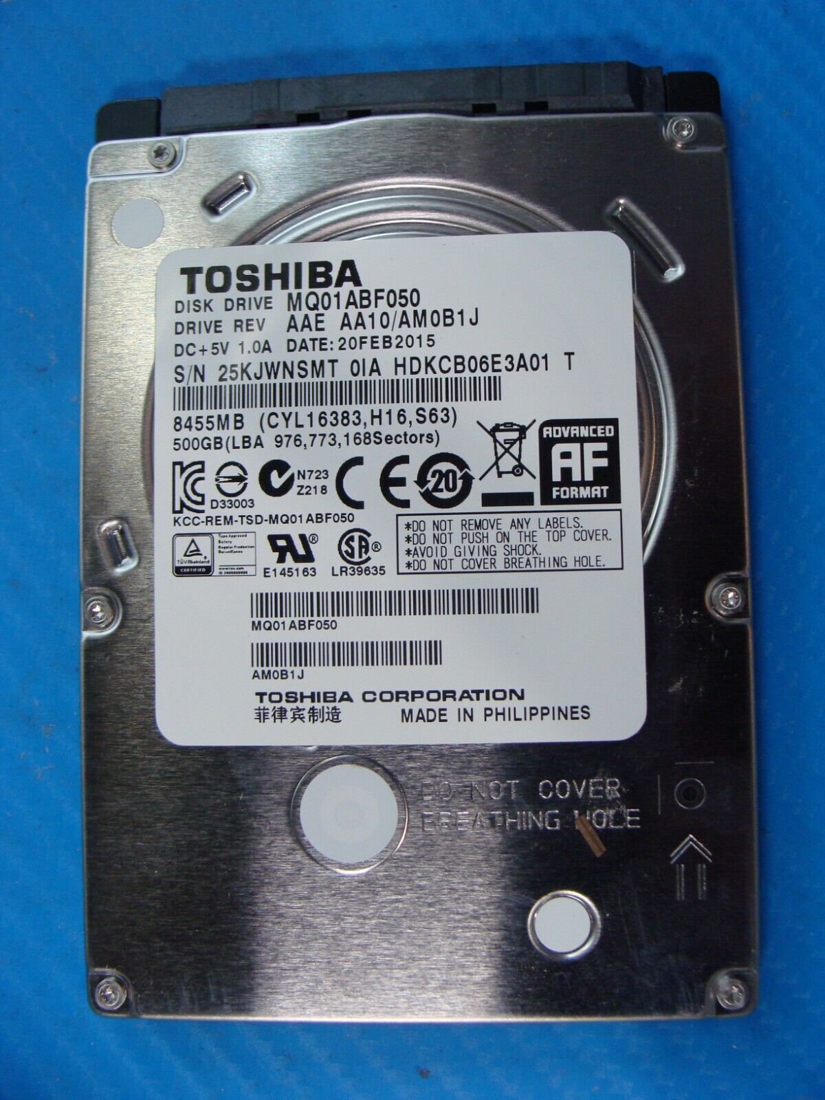 HP TP500LA-WH31T Toshiba 500GB SATA 2.5