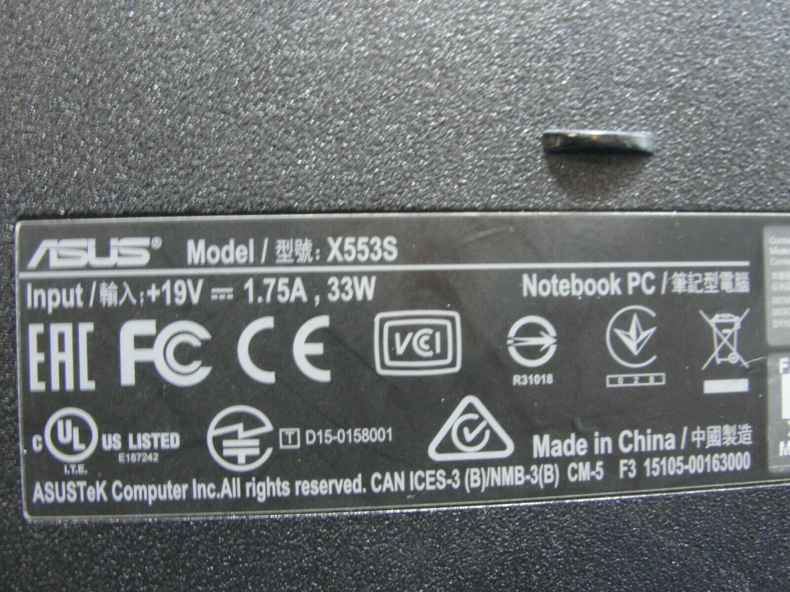 Asus X553SA-BHCLN10 15.6