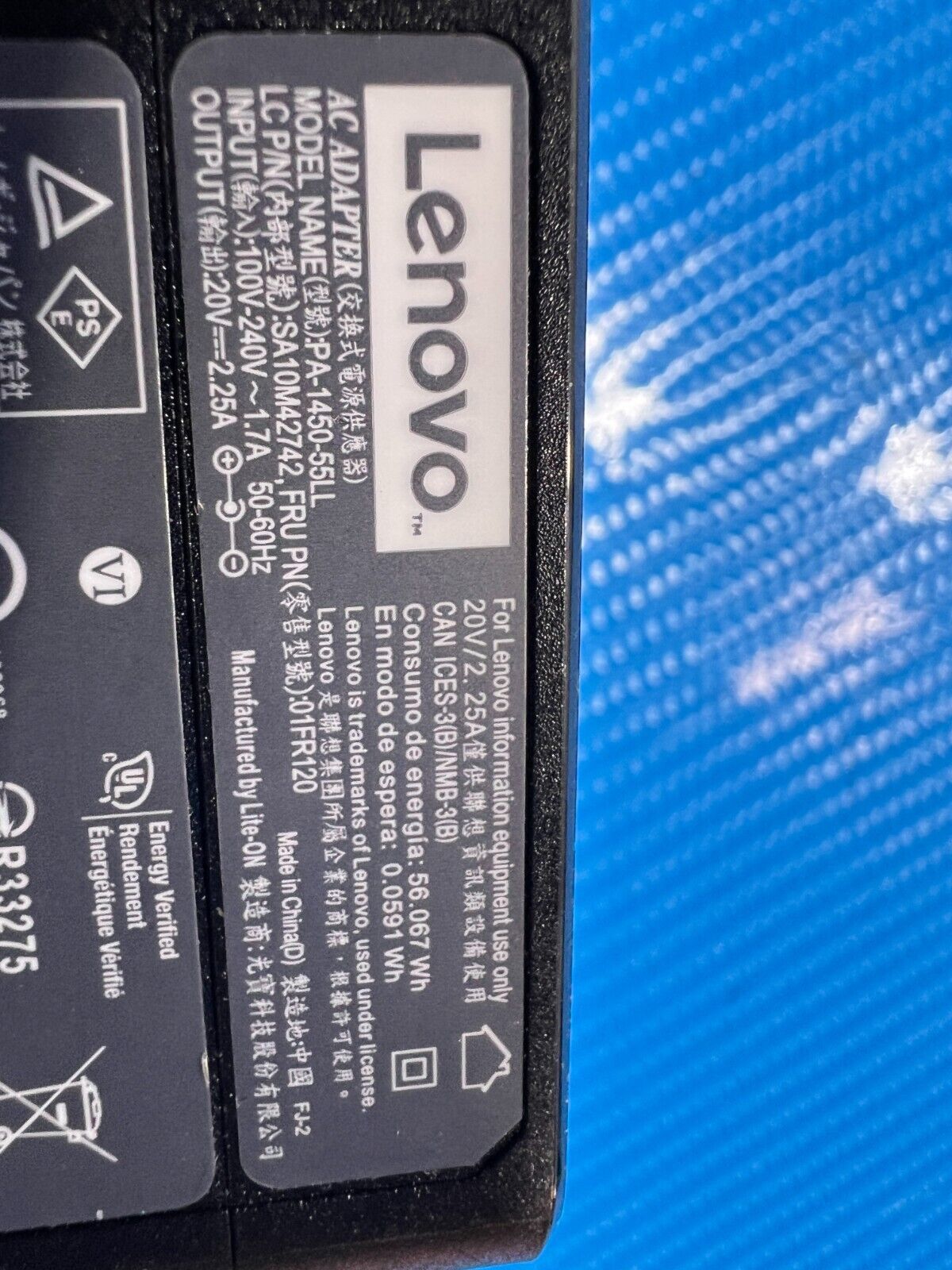 (Lot of 6) Lenovo ADL45WCC SA10M42697 01FR128 20V 2.25A Power Adapter