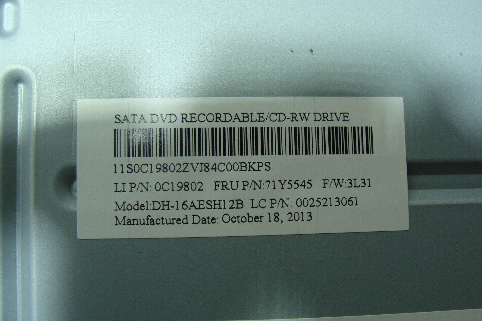 Lenovo H530s Genuine Desktop DVD/CD-RW Burner Drive DH-16AESH - Tested Computer Laptop Parts