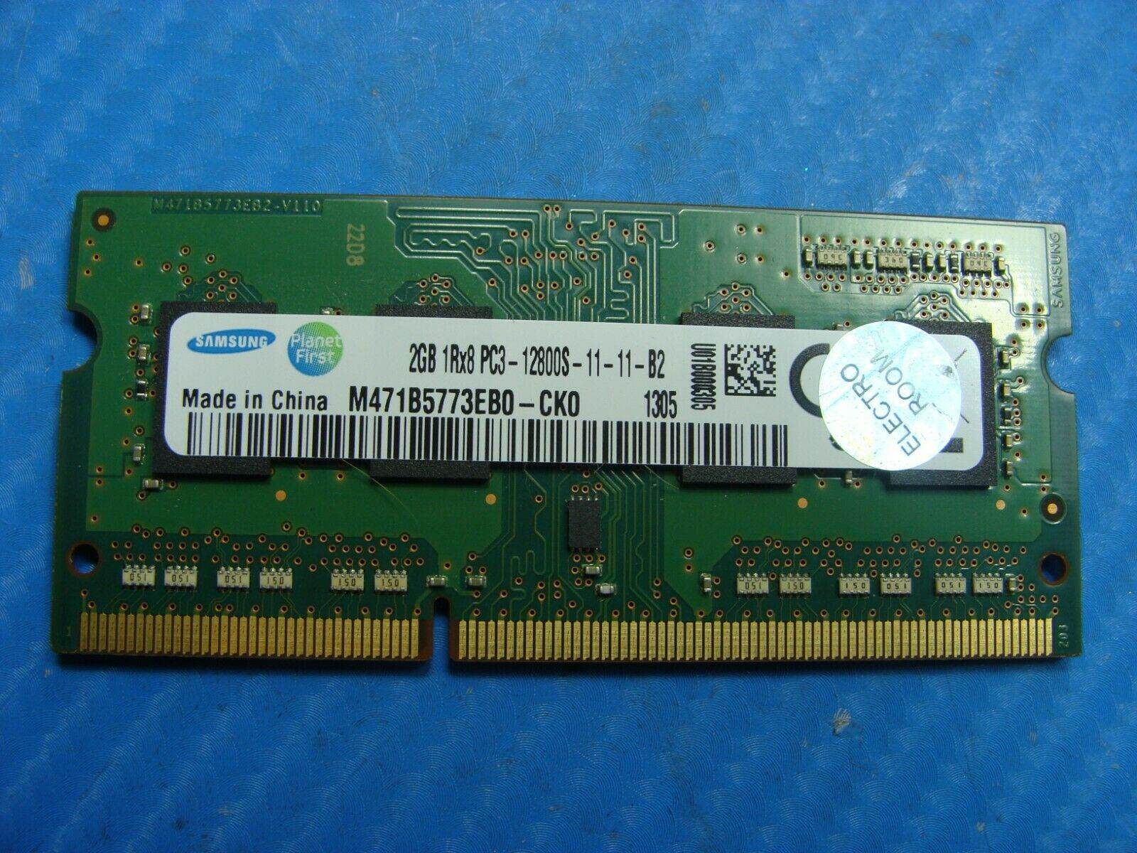Samsung NP510R5E-A01UB 2GB 1Rx8 PC3-12800S SO-DIMM Memory RAM M471B5773EB0-CK0 - Tested Computer Laptop Parts
