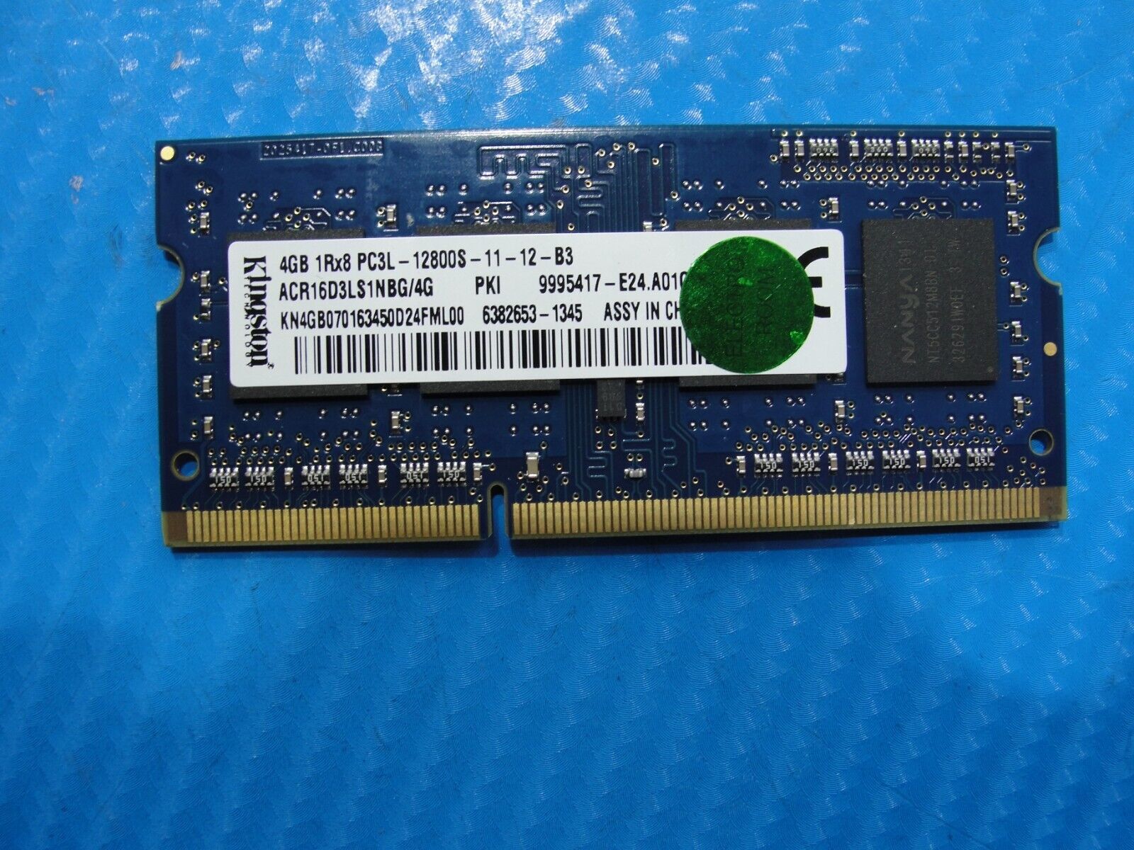 Acer V5-561P-6869 Kingston 4GB SO-DIMM Memory Ram PC3L-12800S ACR16D3LS1NBG/4G