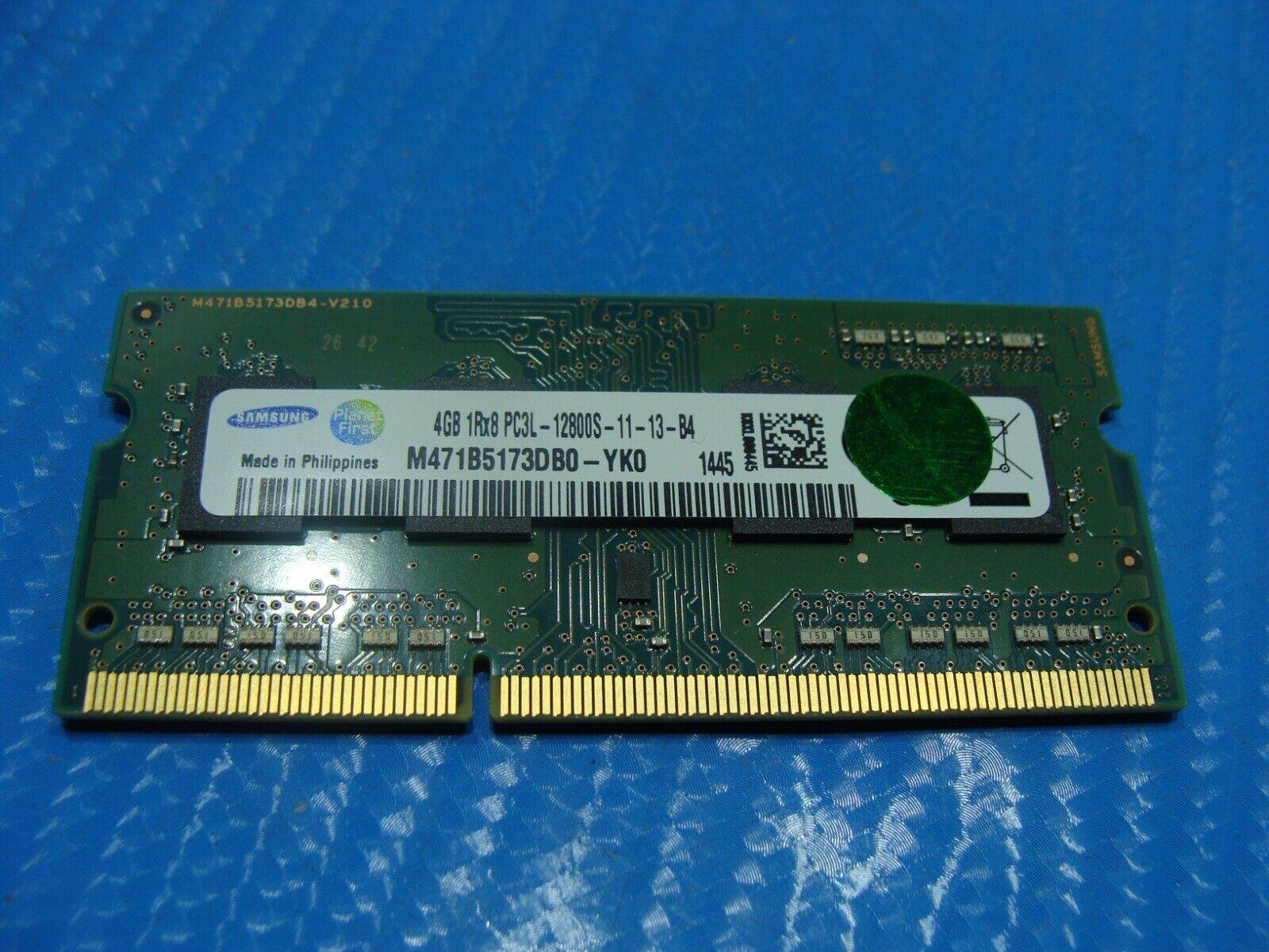 HP 15-u011dx Samsung 4GB 1Rx8 PC3L-12800S SO-DIMM Memory RAM M471B5173DB0-YK0 - Tested Computer Laptop Parts