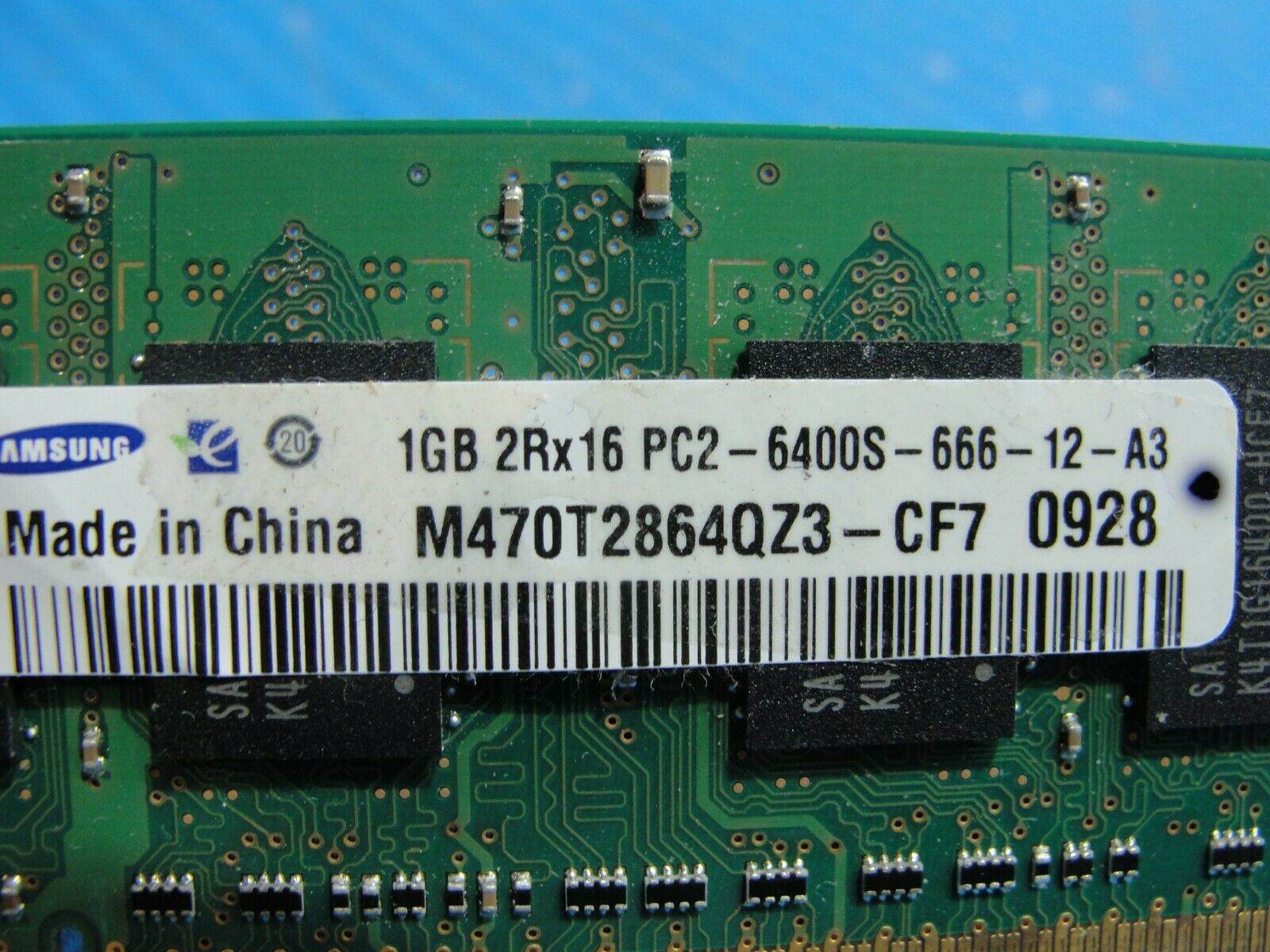 Dell Inspiron 15 1545 Samsung 1GB PC2-6400S RAM Memory M470T2864QZ3-CF7 - Tested Computer Laptop Parts