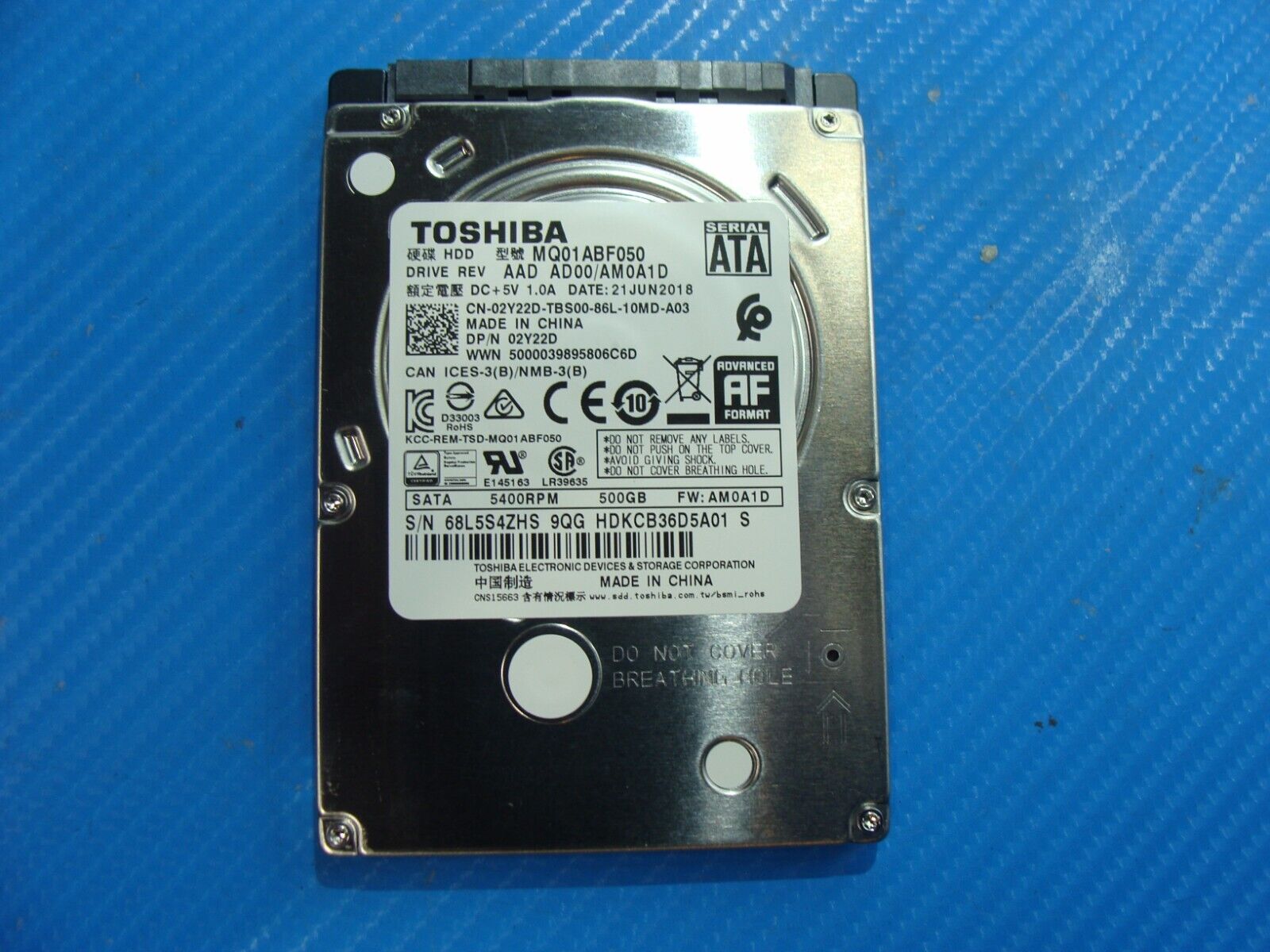 Dell 15 3573 Toshiba 500GB SATA 2.5