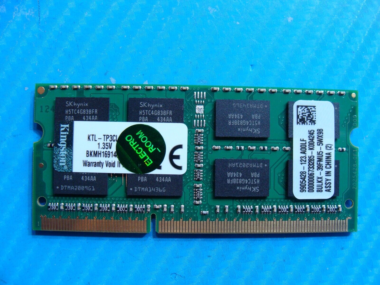Lenovo T540p Kingston 8GB Memory RAM SO-DIMM 9905428-123.A00LF KTL-TP3CL/8G