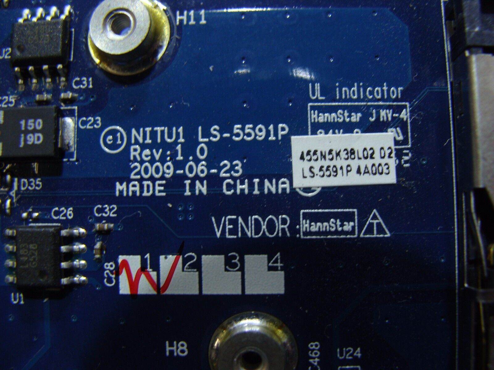 Lenovo U450P 1.3Ghz Motherboard & Video Card & USB Board 11S69031501 LS-5587P - Tested Computer Laptop Parts