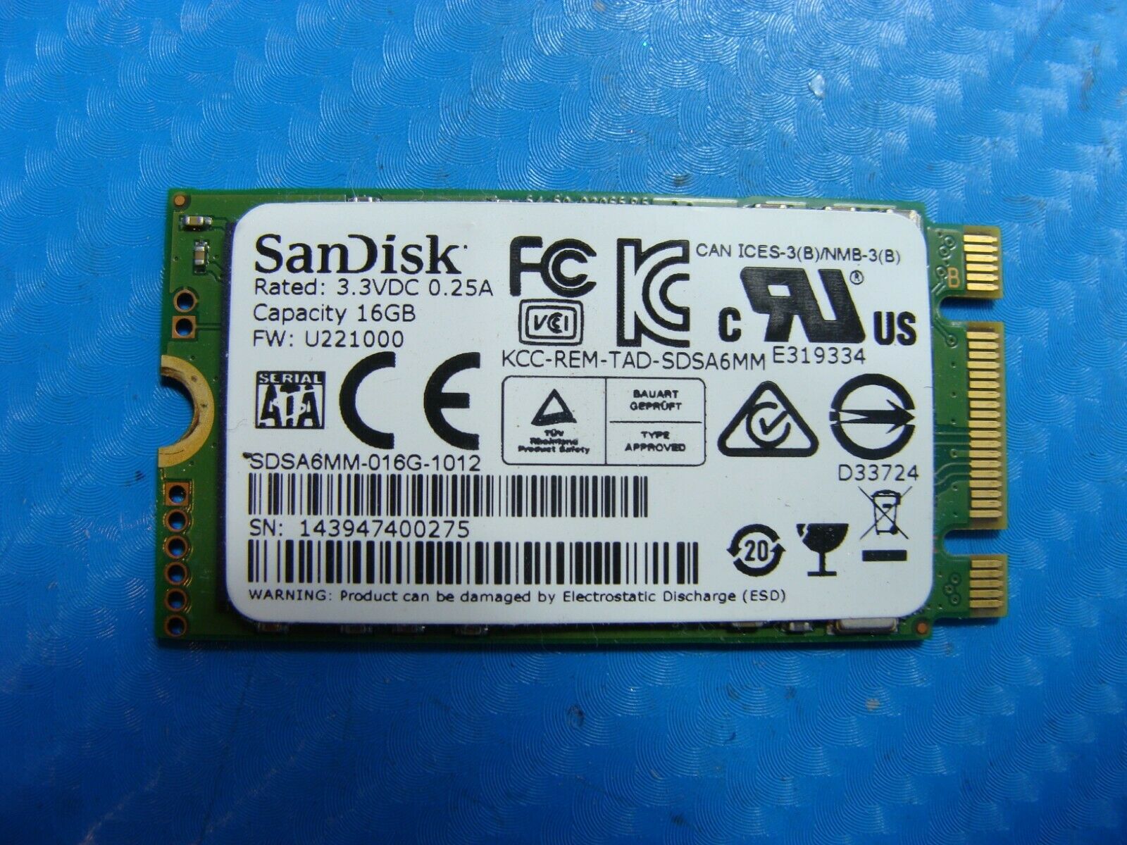 Dell 7310 SanDisk 16GB SATA M.2 SSD Solid State Drive SDSA6MM-016G-1012 - Laptop Parts - Buy Authentic Computer Parts - Top Seller Ebay