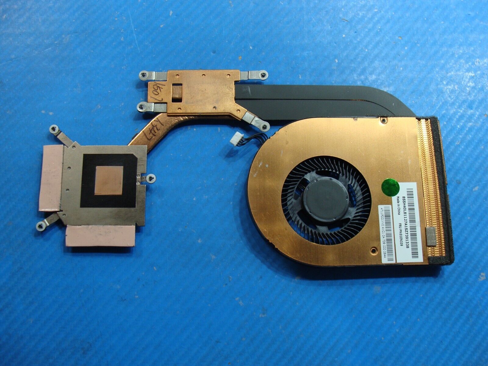 Lenovo ThinkPad E570 15.6 OEM CPU Cooling Fan w/Heatsink 01EN339 AT11P001VV0