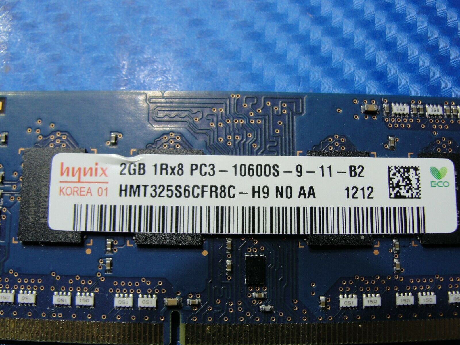 MacBook Pro A1278 Hynix 2GB 1Rx8 PC3-10600S SO-DIMM Memory RAM HMT325S6CFR8C-H9 Hynix
