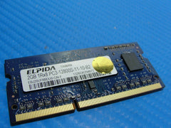 MacBook Pro A1278 Elpida 2GB SODIMM Memory RAM PC3-12800S EBJ20UF8BDU0-GN-F - Tested Computer Laptop Parts