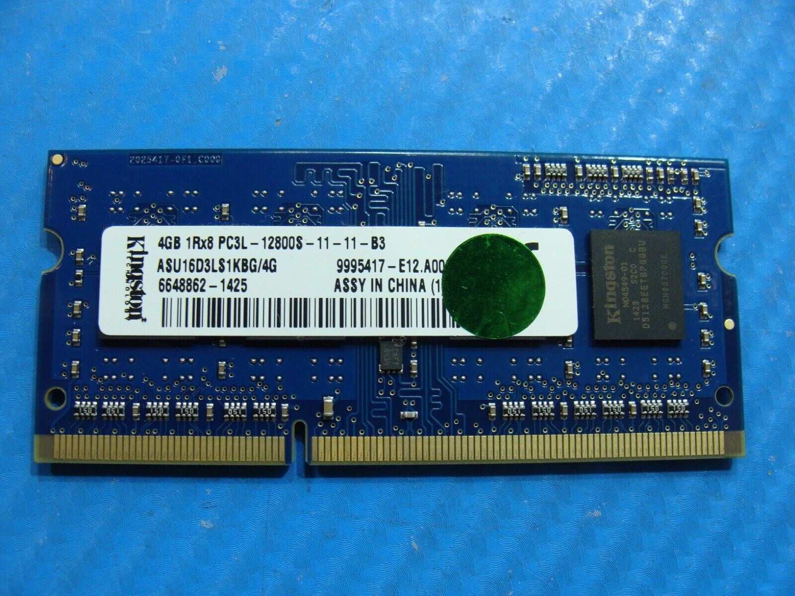 Asus X551MAV-DB01 Kingston 4GB PC3L-12800S Memory RAM SO-DIMM ASU16D3LS1KBG/4GB