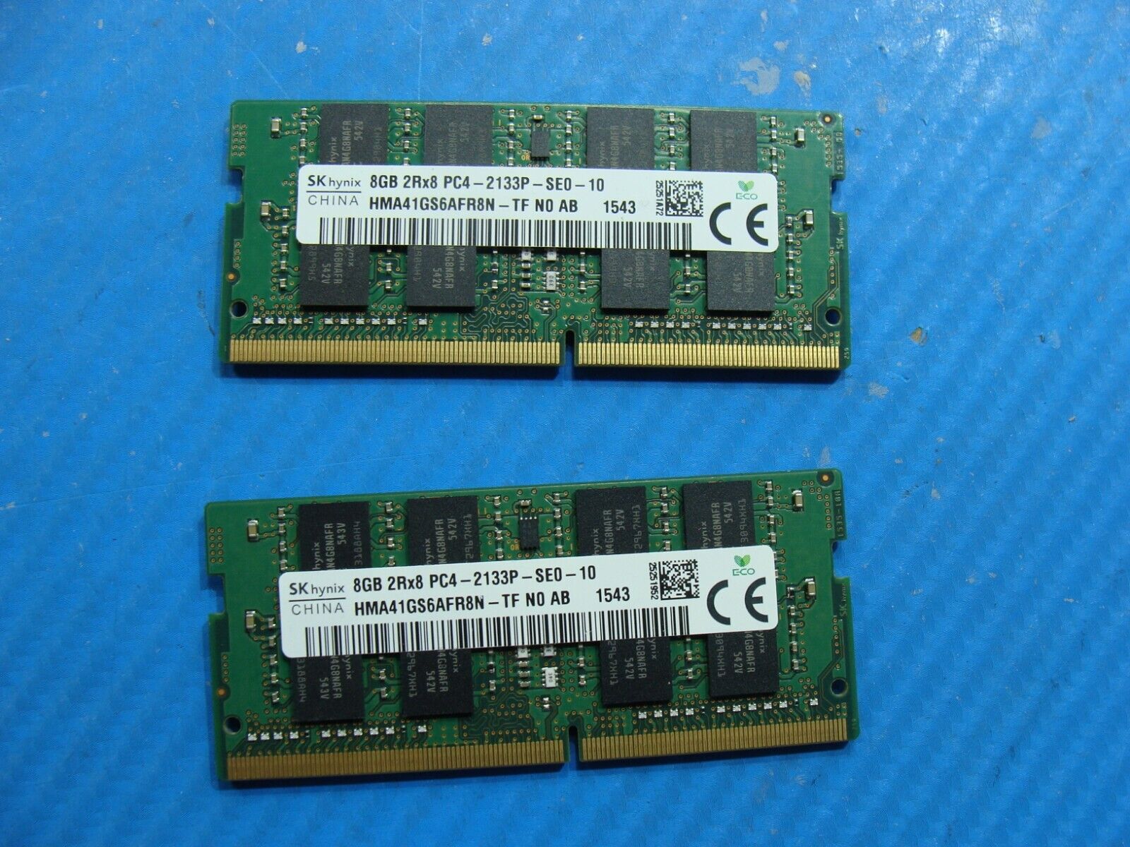MSI GE72 6QD So-Dimm SK Hynix 16GB 2x8GB 2Rx8 Memory PC4-2133P HMA41GS6AFR8N-TF