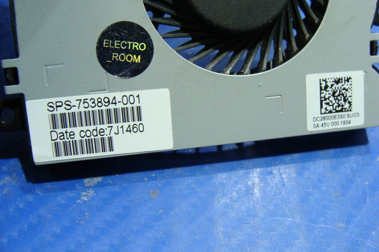 HP 15-g035wm 15.6'' Genuine Laptop CPU Cooling Fan 753894-001 DC28000E3S0 - Tested Computer Laptop Parts
