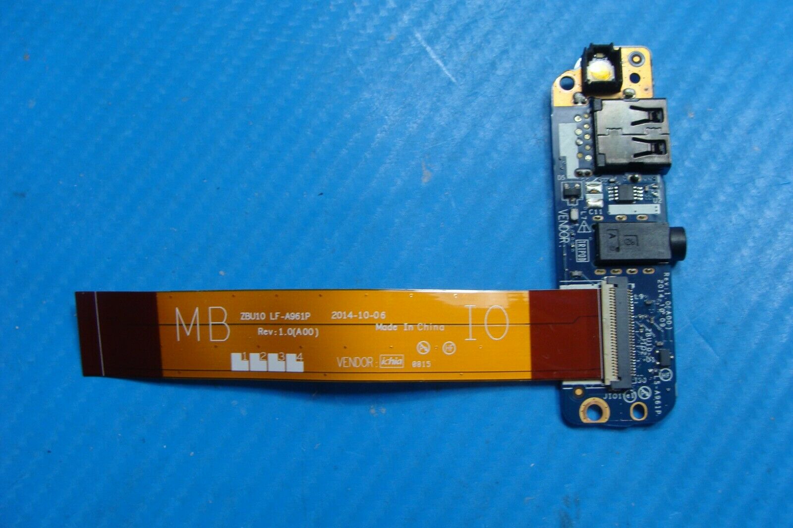 Dell Latitude E7450 Power Button USB Audio Port IO Board w/Cable 110hr ls-a961p 