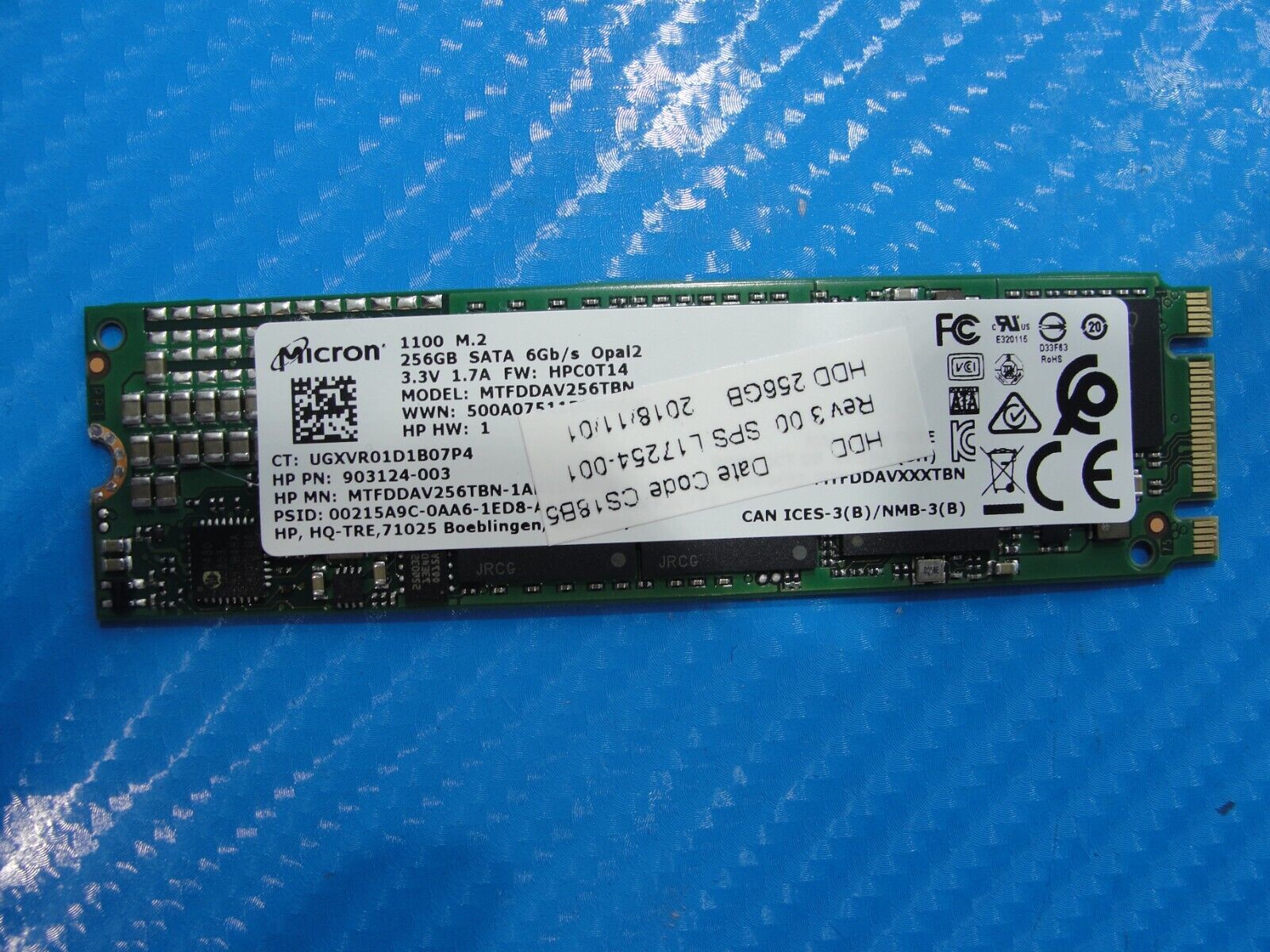 HP EliteBook 850 G5 Micron SATA M.2 256GB SSD MTFDDAV256TBN