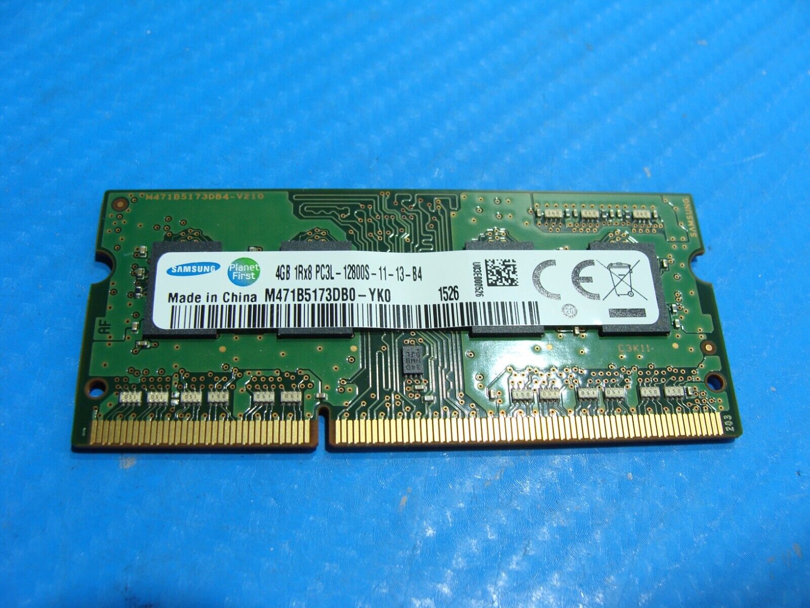Lenovo T450s Samsung 4GB 1Rx8 PC3L-12800S SO-DIMM Memory RAM M471B5173DB0-YK0