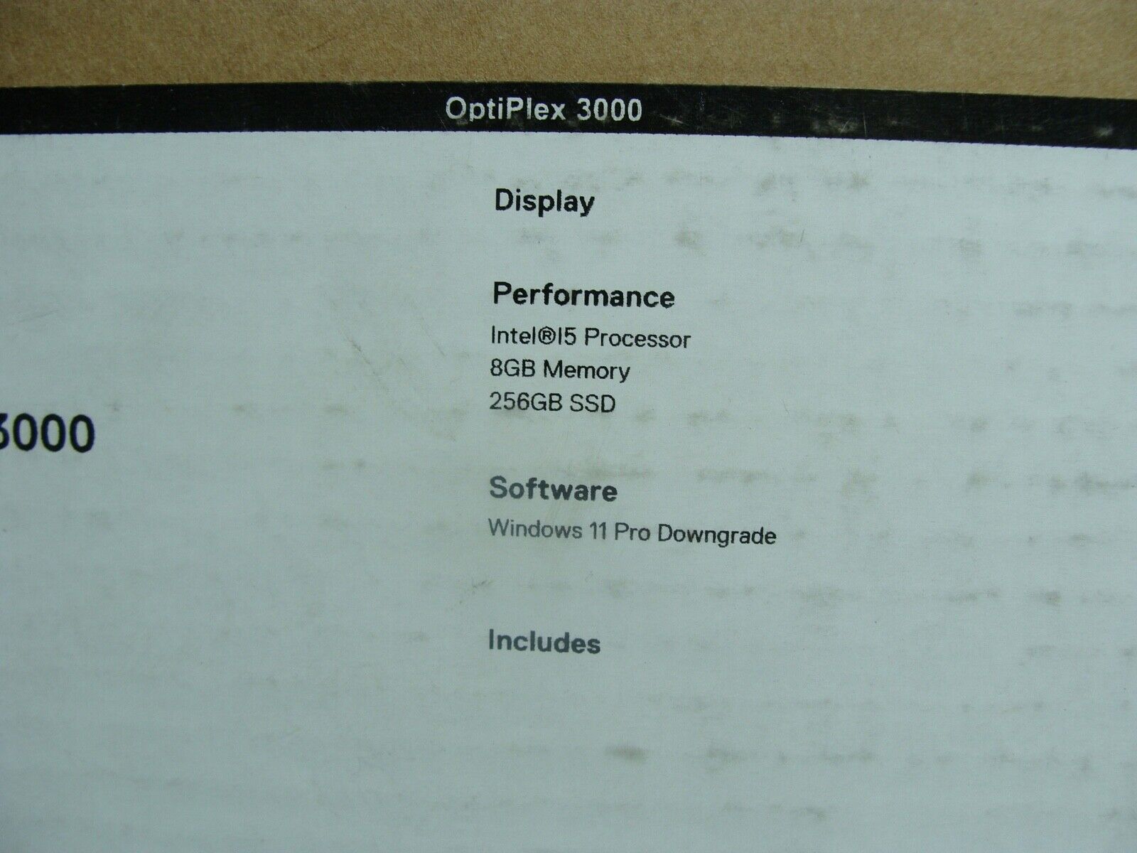 Open Box Wifi+BT 2yr WRTY Dell Optiplex 3000 MFF i5-12500 2Gh 8GB 256GB NVMe SSD