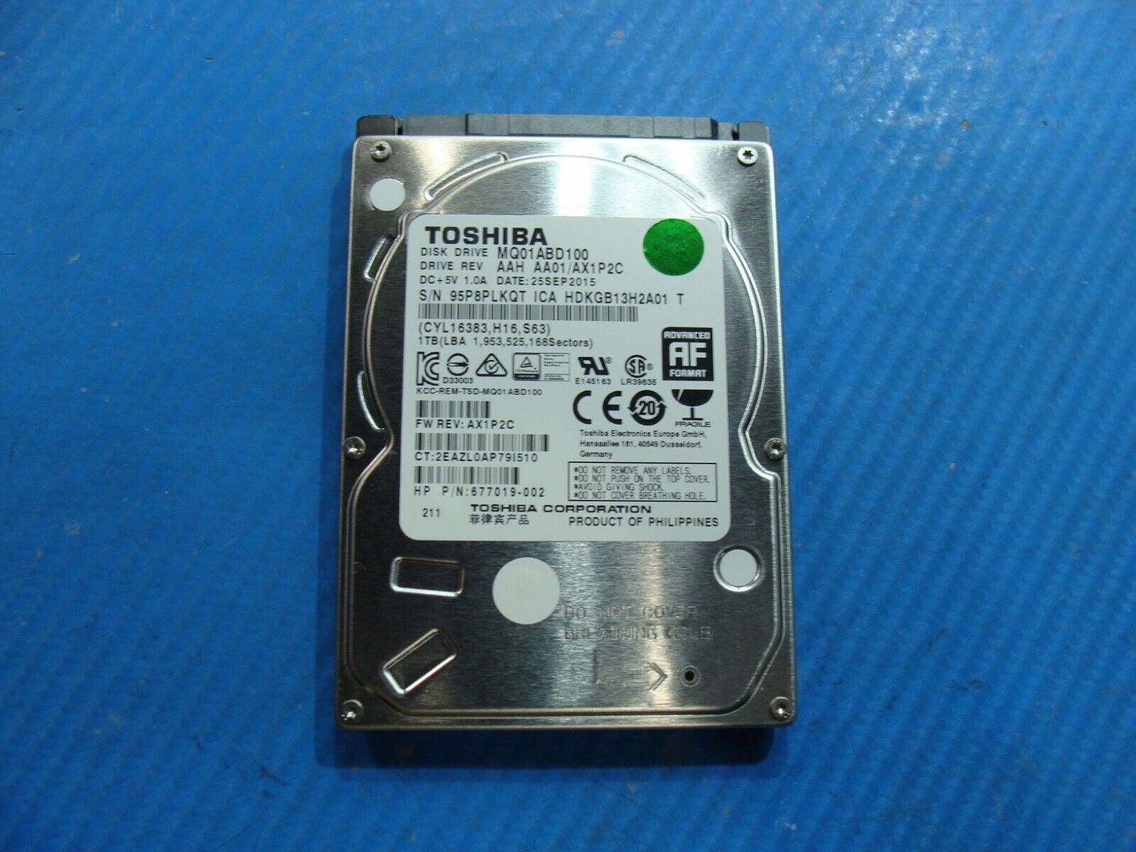 HP 15-an050nr Toshiba 1TB SATA 2.5