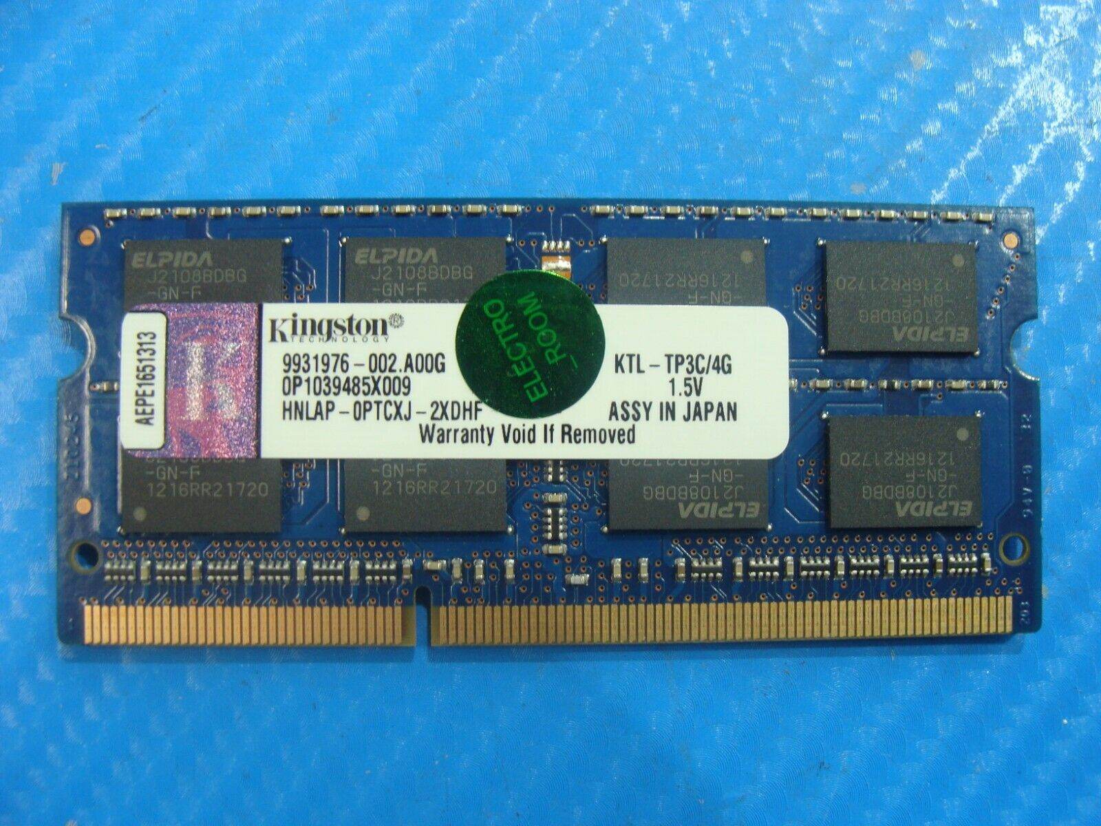Lenovo X230 So-Dimm Kingston 4Gb Memory Ram KTL-TP3C/4G - Tested Computer Laptop Parts