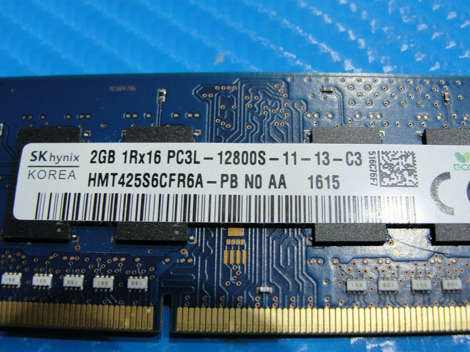 Dell 3558 SO-DIMM SK hynix 2GB Memory PC3L-12800S-11-13-C3 HMT425S6CFR6A-PB - Tested Computer Laptop Parts
